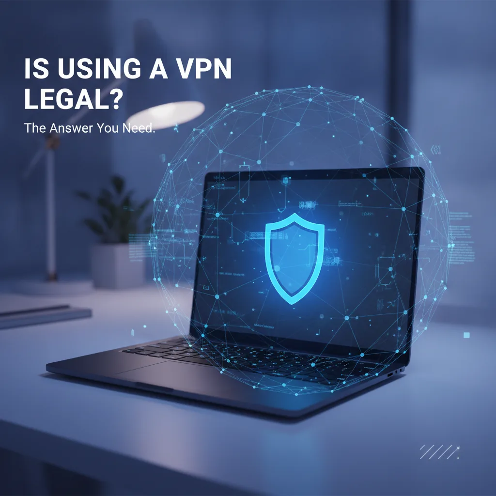 Editorial blog hero image for a VPN product article about: is using a VPN legal. Topic context: Is using a VPN legal?. M